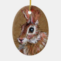 Wild Rabbit Ornament