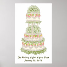 Wild Rose Wedding Cake Print