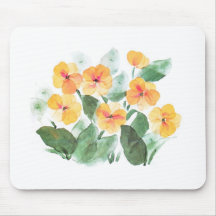Wild Rose Yellow Mousepads