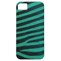 Wild thang. Green textured zebra pattern. iPhone 5 Case