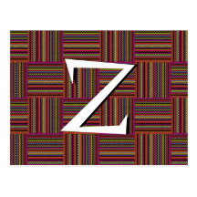 Wild Weaved Zig-Zags Postcard