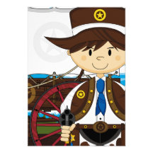 Wild West Cowboy Sheriff RSVP Card