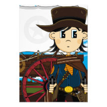 Wild West Cowboy Sheriff RSVP Card