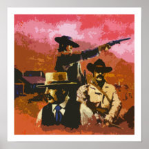 Wild West Pop Art Poster