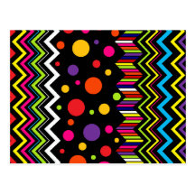 Wild Zig-Zags Postcard