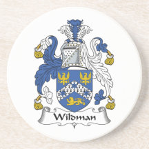 Wildman Family Crest Drink Coaster