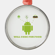 Will Code For Food (Android Software Developer) Ornaments