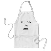 will code for pizza apron