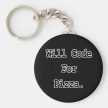 will code for pizza key chain