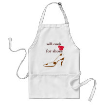 Will Cook for Shoes Brown Polka Dot Heels Aprons