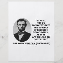 Will Not Do To Investigate Religion Too Closely Full Colour Flyer