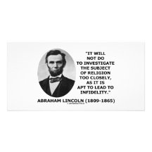 Will Not Do To Investigate Religion Too Closely Photo Card Template