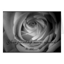 Will You Be My Bridesmaid BW Rose Card