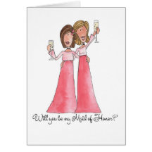 Will you be my Maid of Honour? Greeting Card