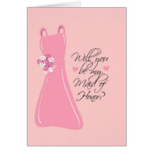 "Will you be my Maid of Honour?" Greeting Card