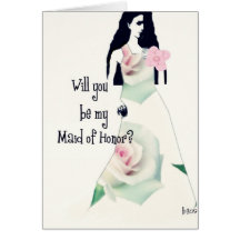 will you be my maid of honour? greeting card