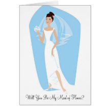 Will You Be My Maid of Honour? Wedding Accessory Greeting Cards