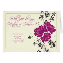 will you be my Matron of Honour? Card