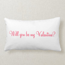 will you be my valentine pillow