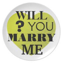Will You Marry Me Heart Proposal Plate