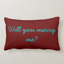 "Will You Marry Me" Lumbar Pillow