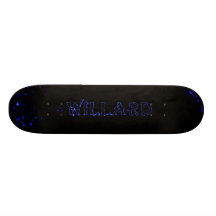 willard blue lightning custom skateboard deck