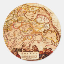 Willem Blaeu Old Rhineland Germanic Map Series Stickers