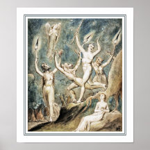 William Blake: Comus with His Revellers Print