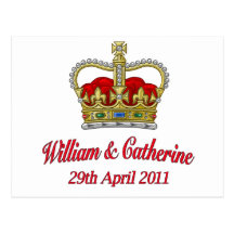 William & Catherine 29th April 2011 Post Card