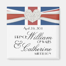 William & Kate - Royal Wedding Commemorative Gift Refrigerator Magnets