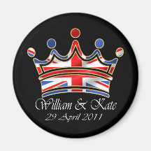 William & Kate Wedding Refrigerator Magnets