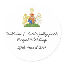 William & Kate's jolly posh Royal wedding badge stickers