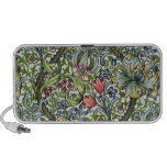 William Morris Golden Lily Floral Chintz Pattern iPod Speakers