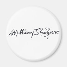 William Shakespeare Signature Magnets