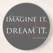 William Ward Imagine Quote Drink Coaster