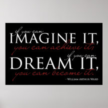 William Ward Imagine Quote Poster