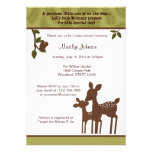 Willow Deer Baby Shower Invitation forest woodland invitations