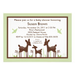 Willow Deer Green Baby Shower Invitation