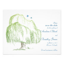 Willow Tree Wedding Save the Date Announcement