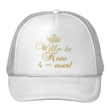 Wills & Kate 4-Ever T-shirts, Mugs, Gifts Mesh Hats