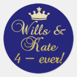 Wills & Kate 4-Ever T-shirts, Mugs, Gifts Round Sticker