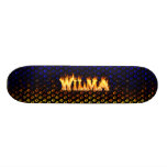 Wilma skateboard fire and flames design.