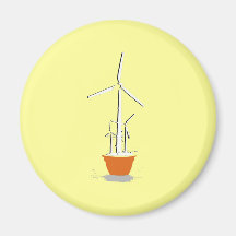 Wind Flower Power Fridge Magnet