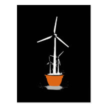 Wind Flower Power Postcard
