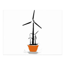 Wind Flower Power Postcards