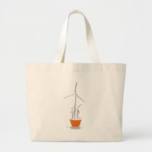 Wind Flower Power Tote Bags
