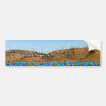 Wind power bumper sticker