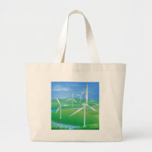 Wind power energy illustration tote bag