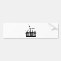 wind power environment bumper sticker