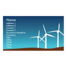 Wind Towers - Business Business Card Template